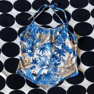 Vintage 70’s Leopard Halter tank Urban Outfitters - xs/s